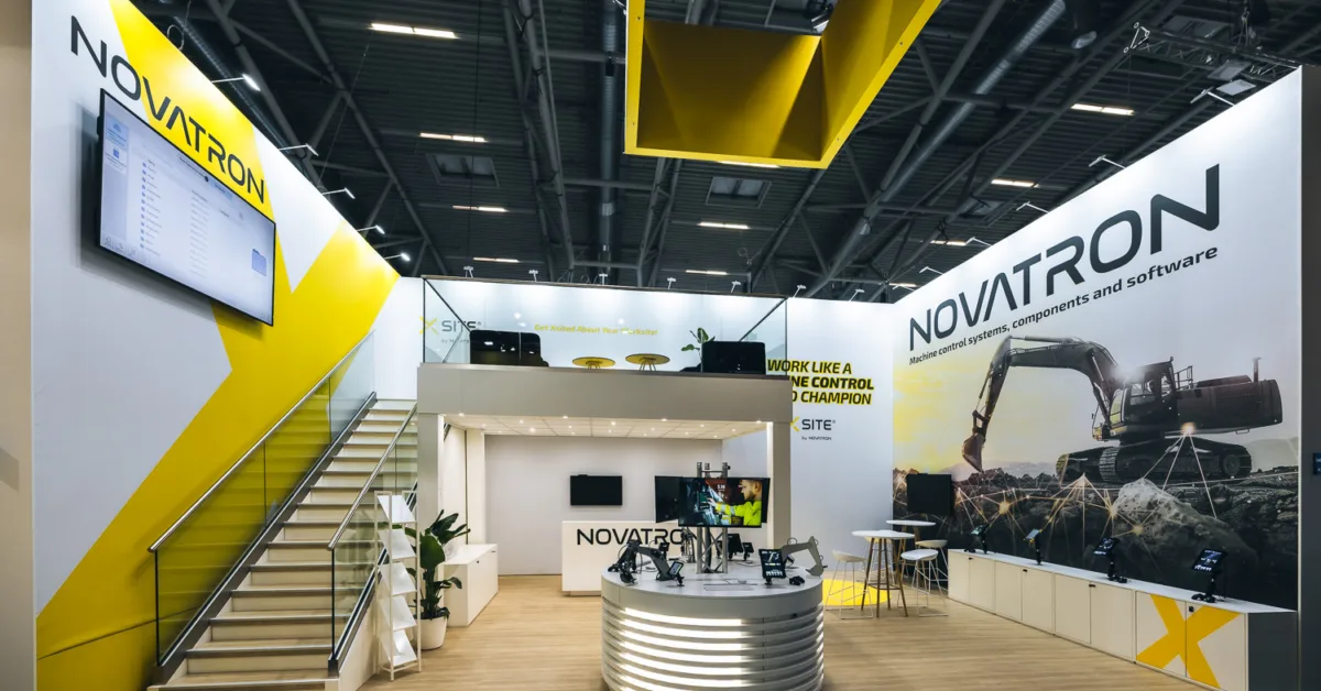 Carbon neutral stand built for Novatron by Messeforum Oy