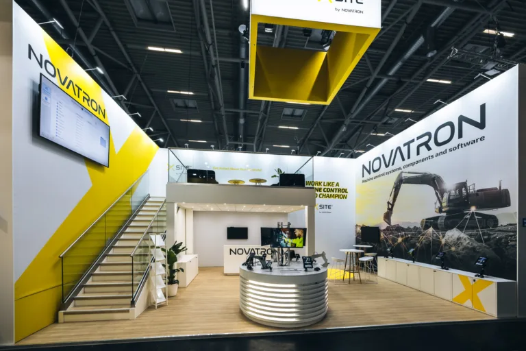 Carbon neutral stand built for Novatron by Messeforum Oy